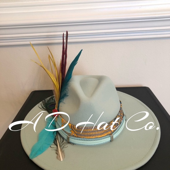 Custom-Made Felt Fedora - “Mint 2 Be” - Picture 2 of 6